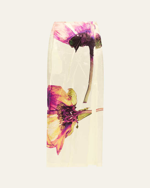 Pressed Flora Printed Skirt